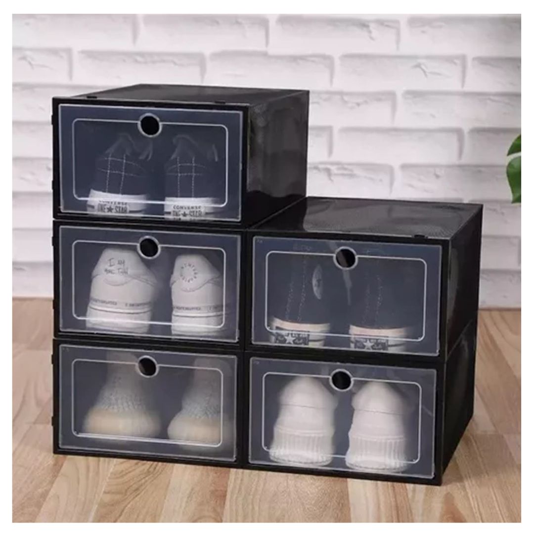 Pack de 4 cajas para zapatos apilables